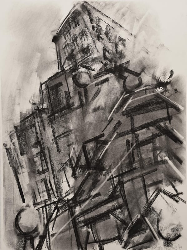 City of London, c. 1997 Charcoal on paper 76 x 56cm