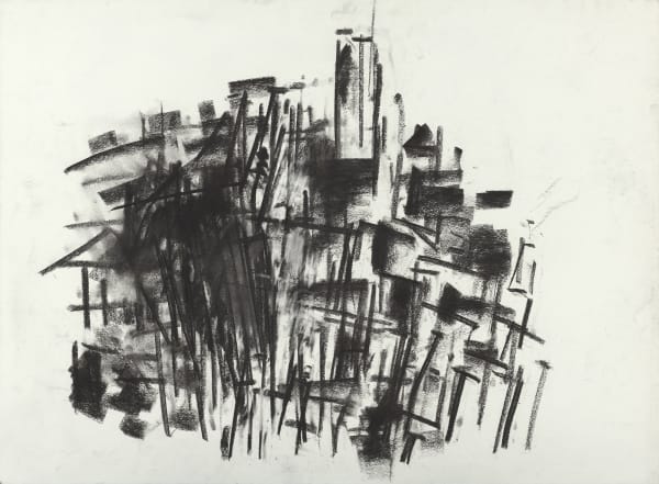 Lower Manhatten #1, 1996 Charcoal on paper 56 x 76cm