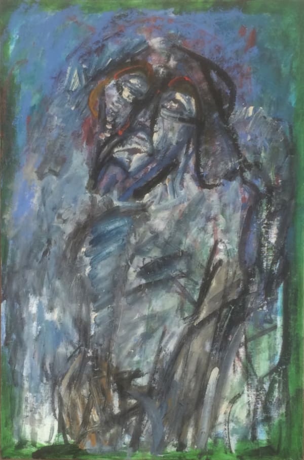 The Mocking of Christ, 2001 Oilstick on canvas board 51 x 76.5cm