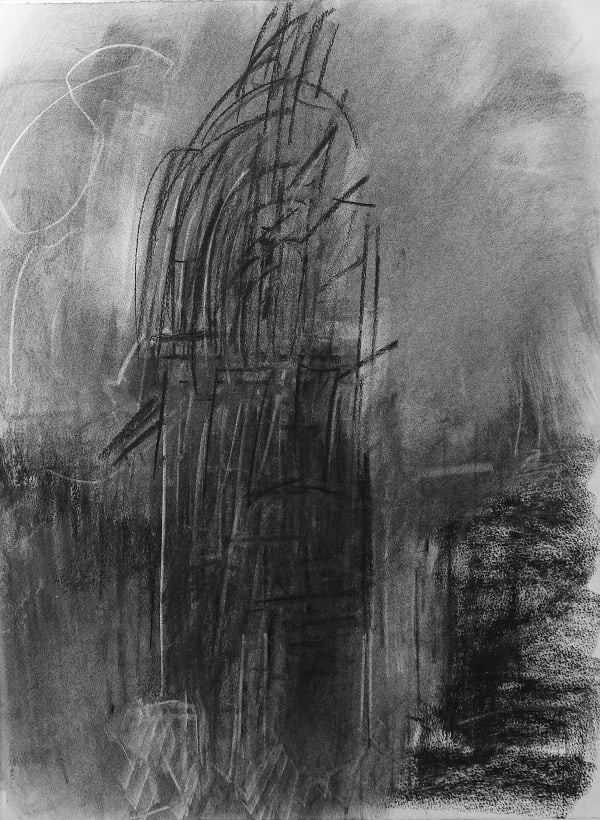 Chrysler Building #2, 1996 Charcoal on paper 76 x 56cm
