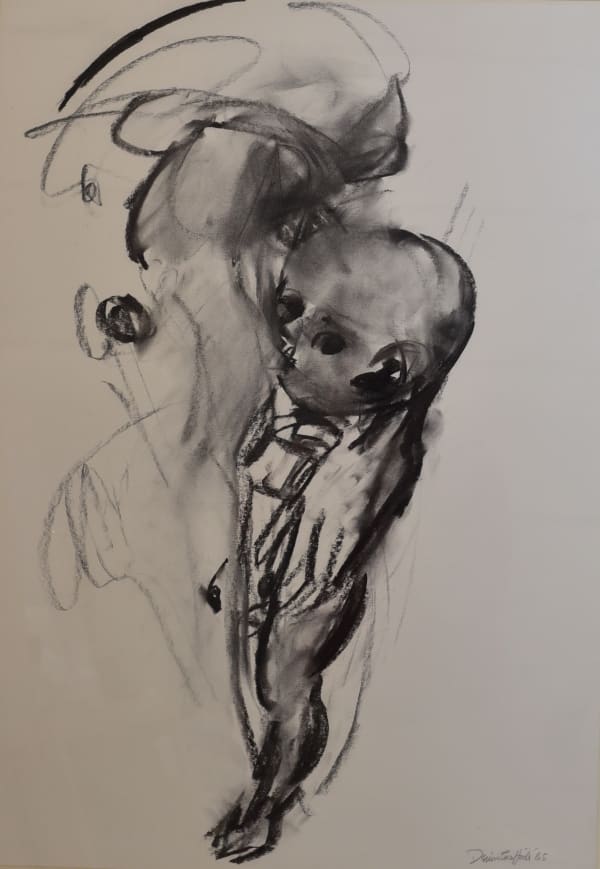 Mother and Child, 1989 Charcoal on paper 84 x 58.5cm