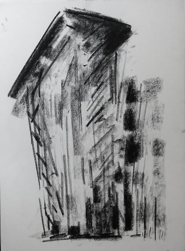 Fifth Avenue #1, 1996 Charcoal on paper 56 x 76cm