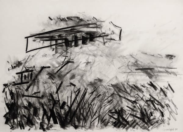 Orford Ness, 1995 Charcoal on paper 66 x 86cm