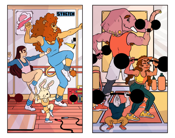 Funky Fitness, 2020, Digital, 11" x 8.5"