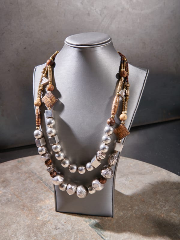 Mixed Media Beaded Necklace