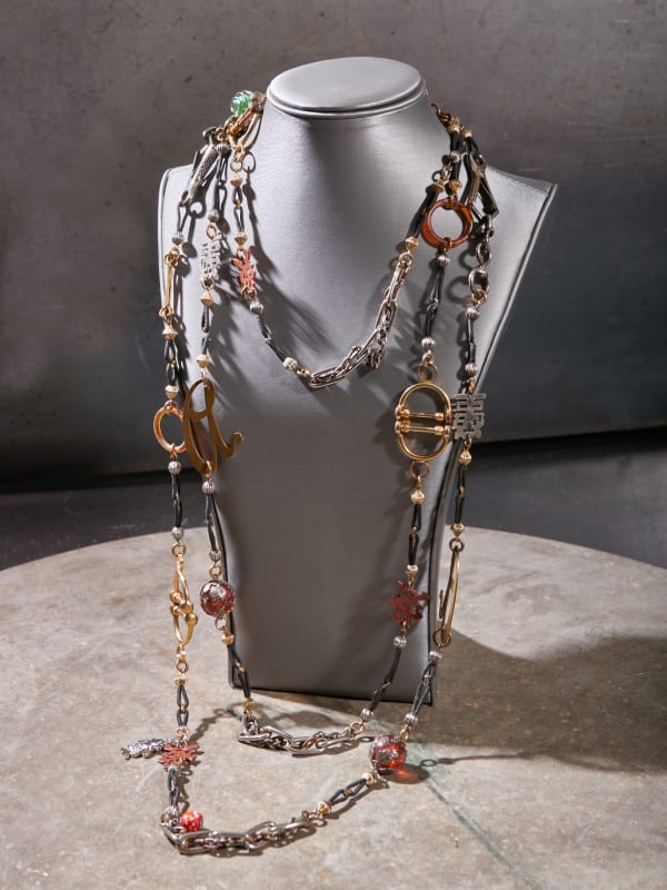 Pair of Collage Station Necklaces