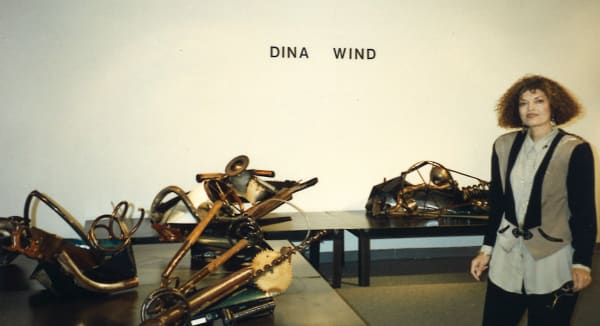Dina at her Nexus Gallery, Philadelphia opening, 1993