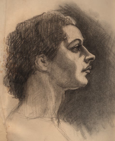 Dox Thrash, Woman in Profile, c. 1930