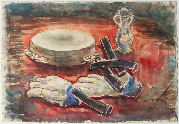 Dox Thrash, Untitled (Still Life with Tambourine & Bones), c. 1935