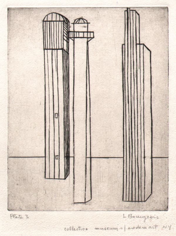 Louise Bourgeois, Plate 3 from the illustrated book, He Disappeared into Complete Silence, 1947