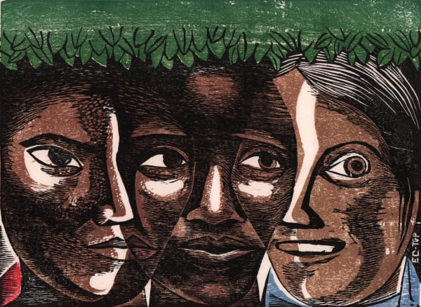 Elizabeth Catlett, American Women Unite (Unidad de la Mujer Americana), 1963