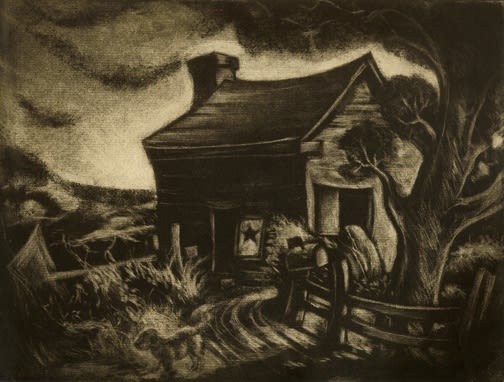 Dox Thrash, Cabin with Star in the Window, c. 1945