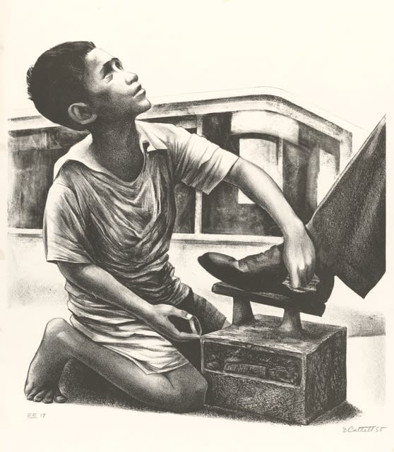 Elizabeth Catlett, Shoeshine Boy, 1958