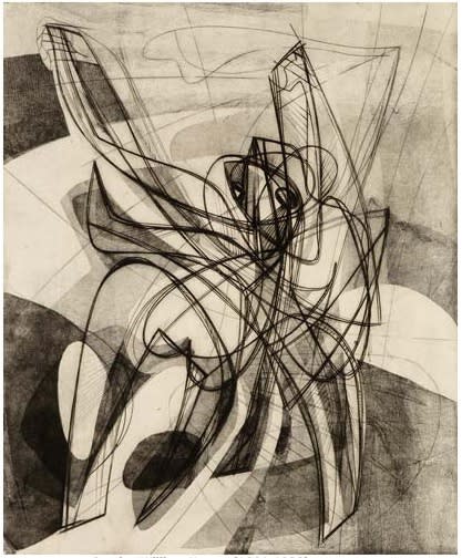 Stanley William Hayter, Angels Wrestling, 1950