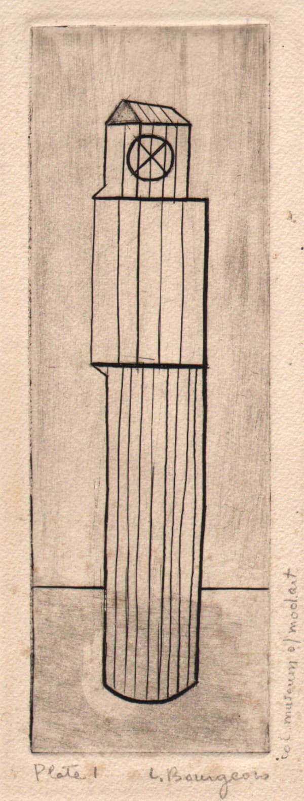 Louise Bourgeois, Plate 1 from the illustrated book, He Disappeared into Complete Silence, 1947