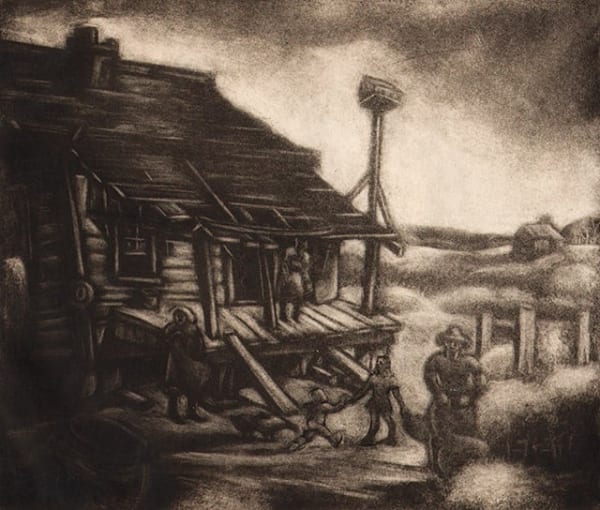 Georgia Cotton Crop, c. 1944-45, Ittmann 114, carborundum mezzotint