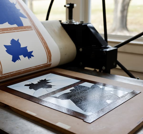 Leslie Wayne Durham Press Not Forgotten Woodblock Screenprint Limited Edition Print