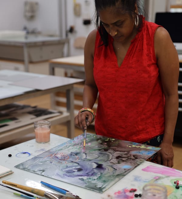 Chitra Ganesh Durham Press Wolf Watcher's Dream Monotype Uniques