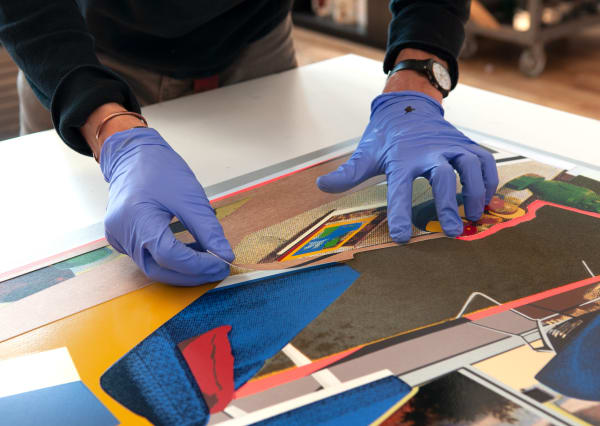 Placing collaged elements