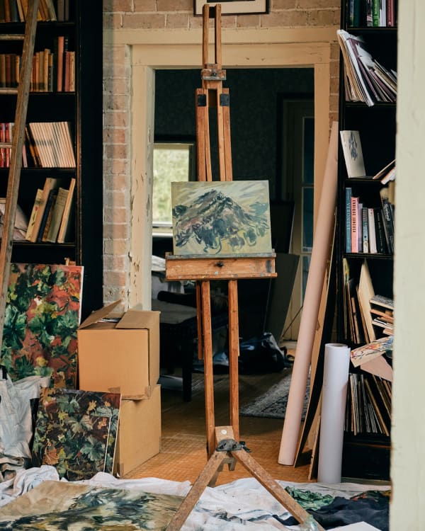 A mixture of works nearing completion in the studio.