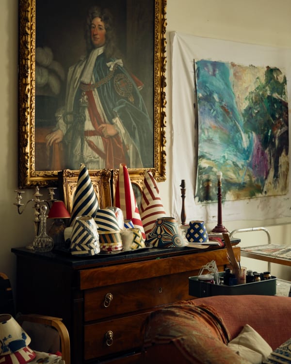 Alvaro's home is a wonderful intermix between monumental Old Masters works and Contemporary pieces.