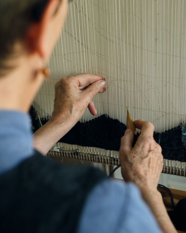 "You need to build the colours. Sometimes you put a colour in and it's absolutely wrong. You’ve got to get a sharp pair of scissors then and cut it out."