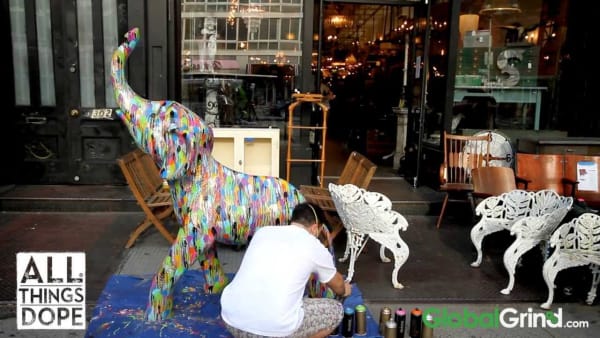 ELO painting live in SoHo