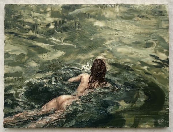 No Men, No Children, No Dogs, 2021 Oil and beeswax on panel 24 x 18cm