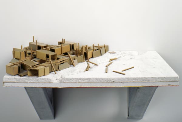 Michael Ashkin_ Adjnabistan_study_cardboard_installation_2005
