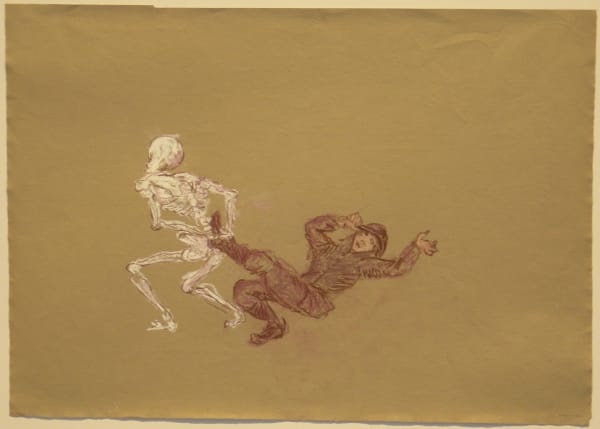 Eleanor Antin, The Dance of Death (skeleton dragging soldier), 1978