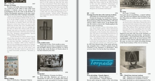 Jef Geys, Catalogue Raisonnable, 2025 published by WIELS and MER. Books/Borgerhoff & Lamberigts