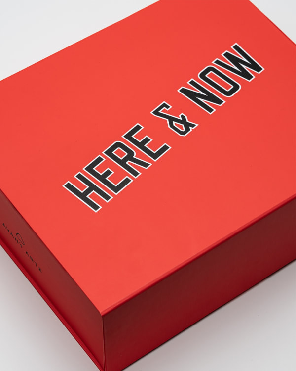 Lawrence Weiner, HERE & NOW, 2022 Jacquard blanket woven from 80% pure wool and 20% cashmere with a combed cotton...