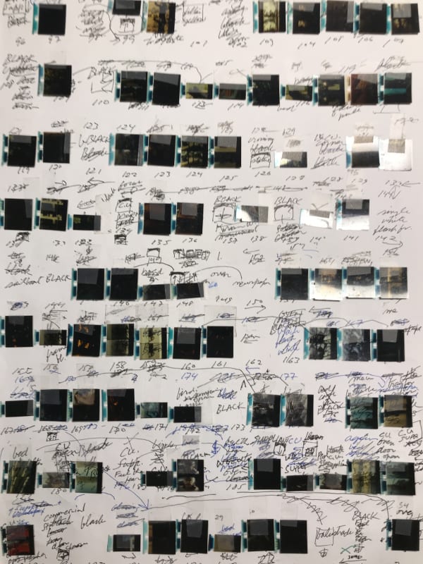 Robert Beavers, The Sparrow Dream, 2022 Editing page 16 mm, color, sound, 29 min Courtesy of The Temenos & Erna Hecey Gallery