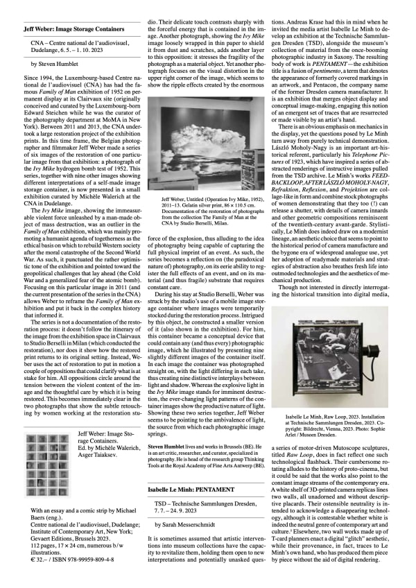 Jeff Weber in Camera Austria 163, September 2023