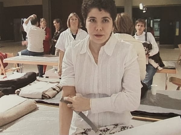 Róza El-Hassan, R. Thinking/Dreaming about Overpopulation, 2001-2003 Blood donation at the ETH Zürich 2002, film still