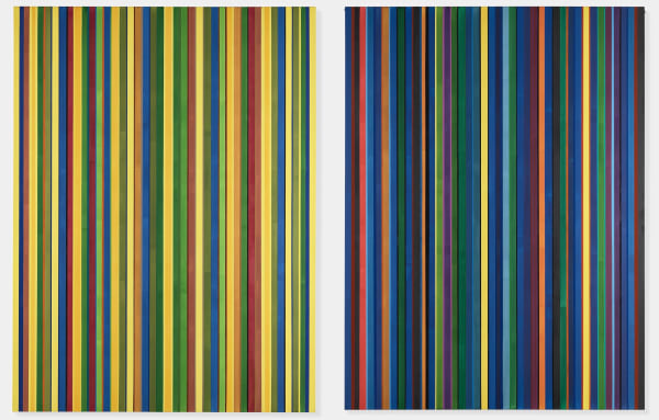 Eugénie Paultre, From Here to There - To Van Gogh, 2019, diptych, ink and oil on canvas, 3m70 x 5m70 (variable dimensions), 3m70 x 2m70 (each)