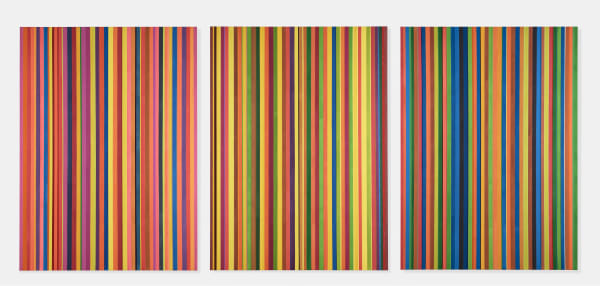 Eugénie Paultre, Oblivion I, 2019, triptych, ink and oil on canvas, 3m72 x 8m43 (variable dimensions), 3m72 x 2m71 (each)