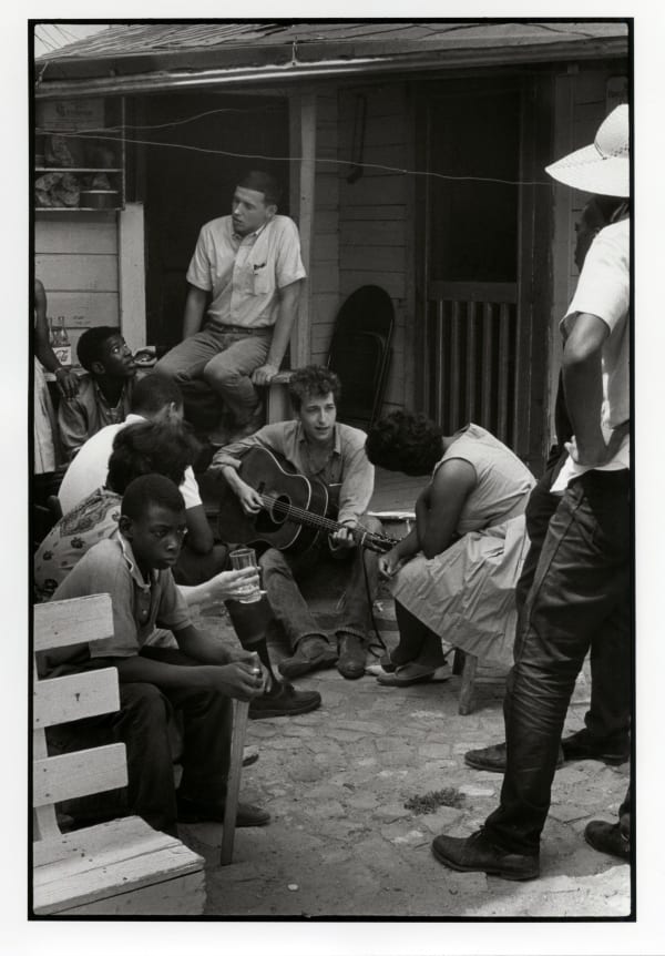 Danny Lyon - Bob Dylan Behind The SNCC Office, Greenwood, Mississippi, 1963