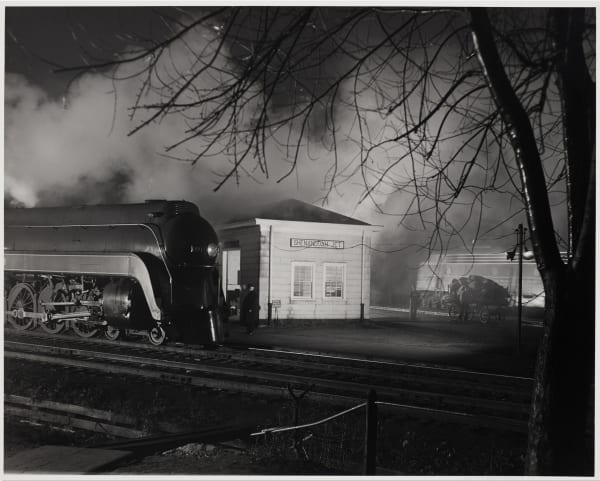 O. Winston Link, "Meet of N&W No. 2 and B&O No. 7" Shenandoah Junction, West Virginia, January 28, 1957