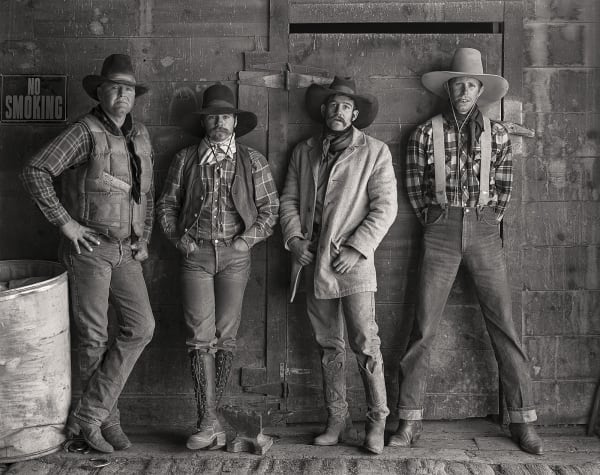 Jay Dusard, Bill Russell, Robert Bennett, Clay Lindley, and Thad Smith, T Lazy S Ranch, Nevada, 1982