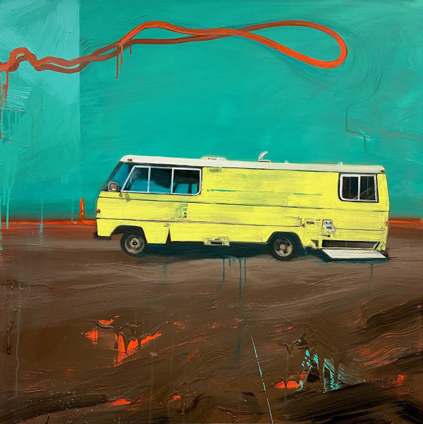 Pete Connolly, Yellow RV, Vidal CA, n.d.