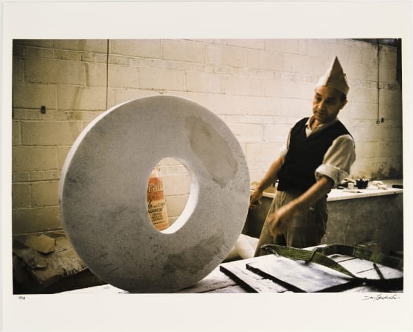 Dan Budnik - Picturing Artists (1950s - 1960s), 40 Dye Transfer Prints, Artist Proof Set, Isamu Noguchi - working on 'The Sky,' Long Island City, New York, 1964
