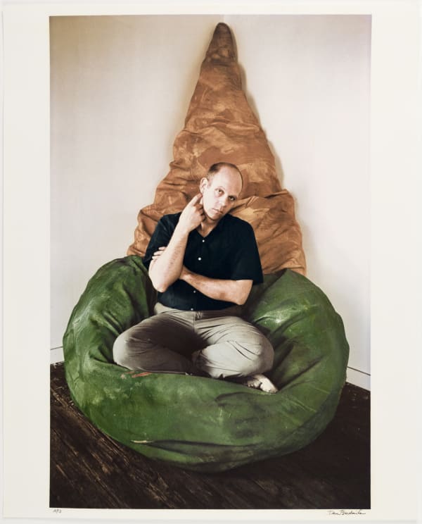 Dan Budnik - Picturing Artists (1950s - 1960s), 40 Dye Transfer Prints, Artist Proof Set, Claes Oldenburg - sitting on 'Floor Cone,' 404 East 14th Street, New York, 1966