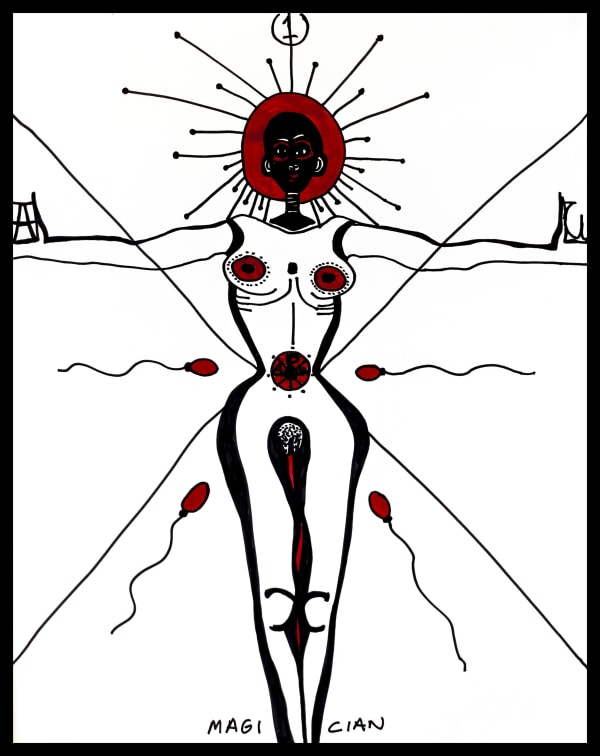 Kitty Brophy, Study #4 The Magician Tarot Card, 2021