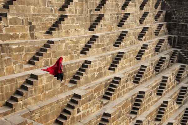 Steve McCurry, Chand Baori Stepwell, Abhaneri, India, 2016