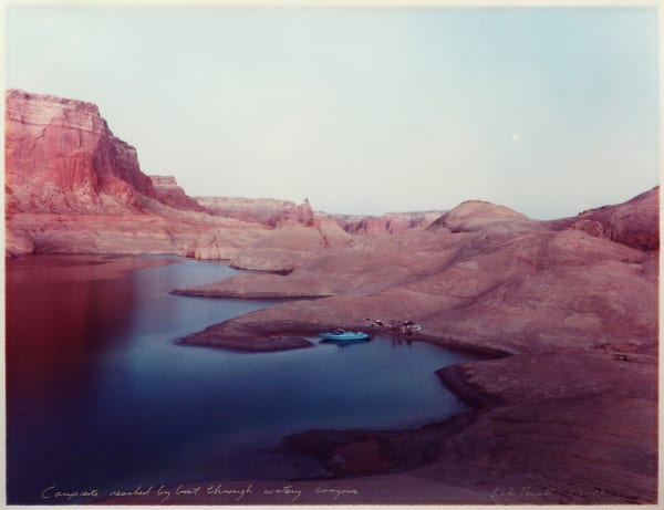 Mark Klett, Campsite reached by boat through watery canyons, Lake Powell 8/20/83, 1983