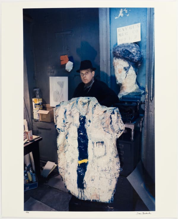 Dan Budnik - Picturing Artists (1950s - 1960s), 40 Dye Transfer Prints, Artist Proof Set, Claes Oldenburg - 'White Shirt with Blue Tie', Ray Gun Mfg. Co. studio, 107 East 2nd Street, New York, 1965