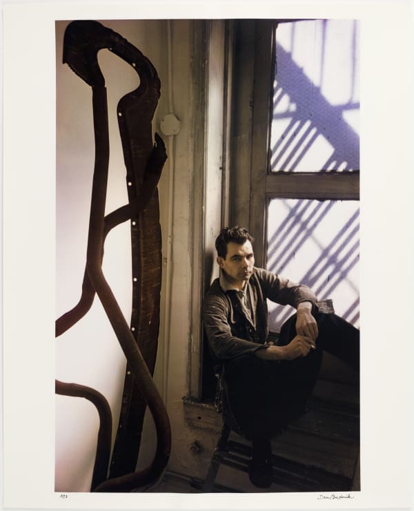 Dan Budnik - Picturing Artists (1950s - 1960s), 40 Dye Transfer Prints, Artist Proof Set, Richard Stankiewicz - with 'Girl with Long Hair', 647 Broadway studio, New York, 1958