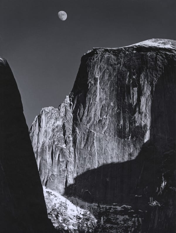 Ansel Adams, Moon and Half Dome, Yosemite National Park , 1960