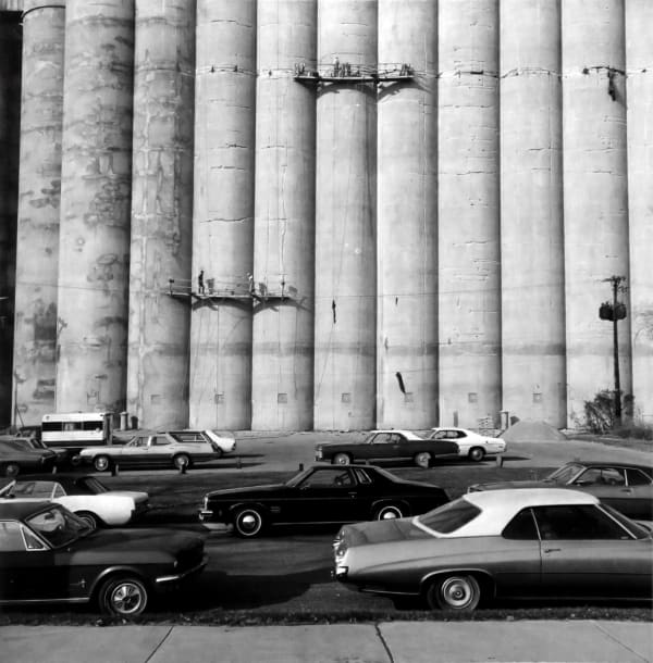 Frank Gohlke, Grain Elevator being repaired- Minneapolis, Minnesota, 1974